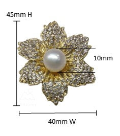 Natural Beauty of Pearl Brooch & Necklace APJ-003