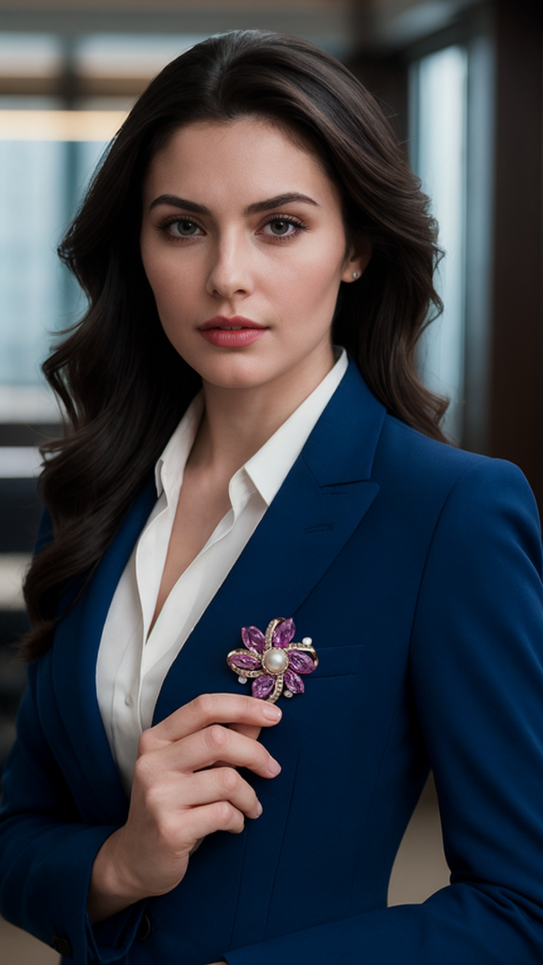 Natural Beauty of Pearl Brooch APJ-005