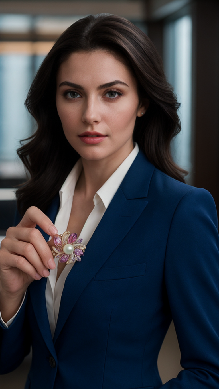 Natural Beauty of Pearl Brooch APJ-005