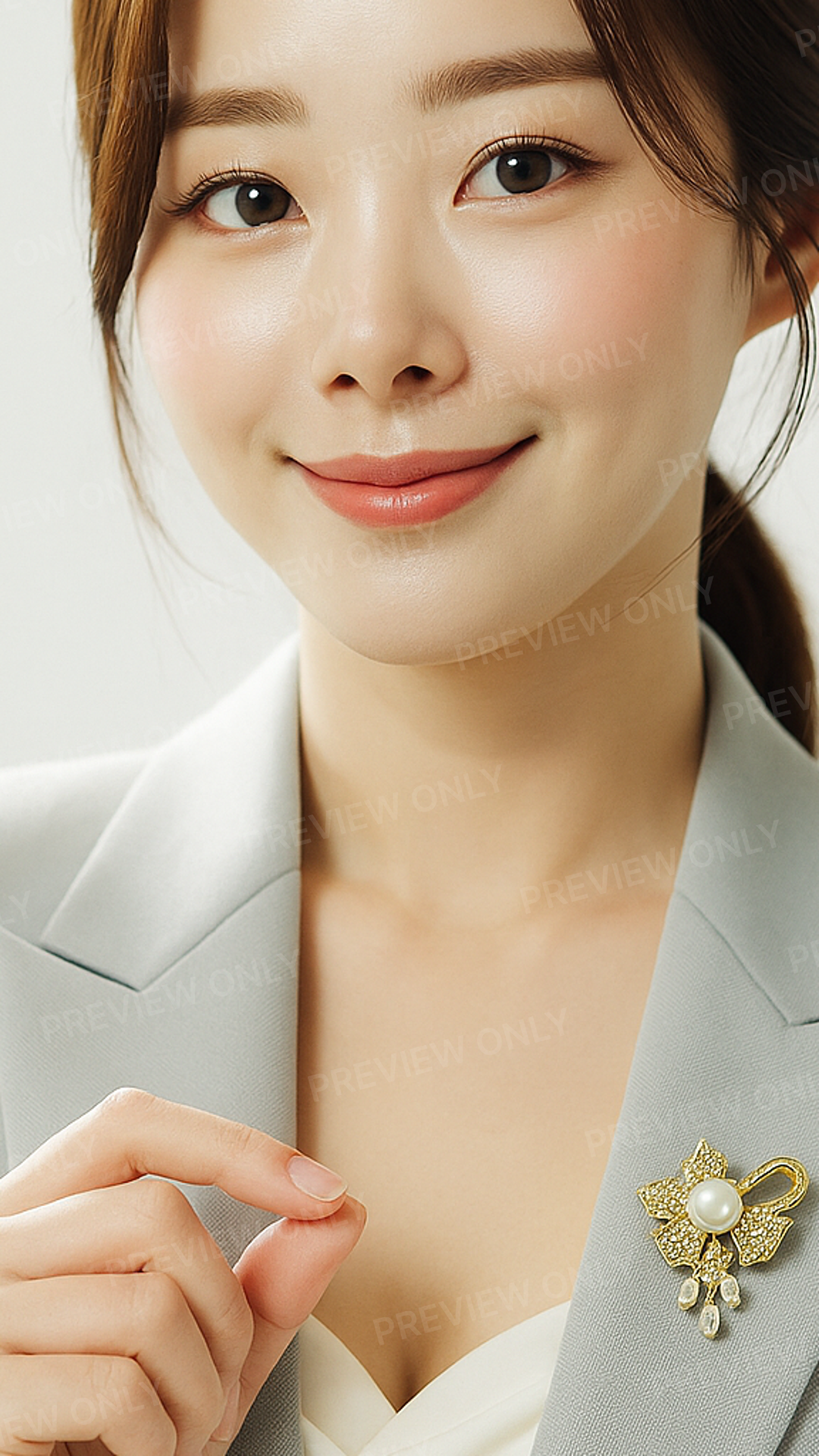 Natural Beauty of Pearl Brooch APJ-001