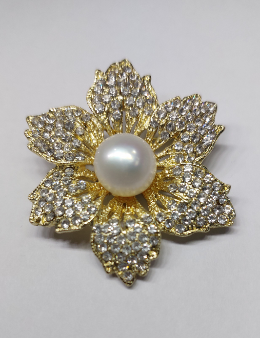 Natural Beauty of Pearl Brooch & Necklace APJ-003