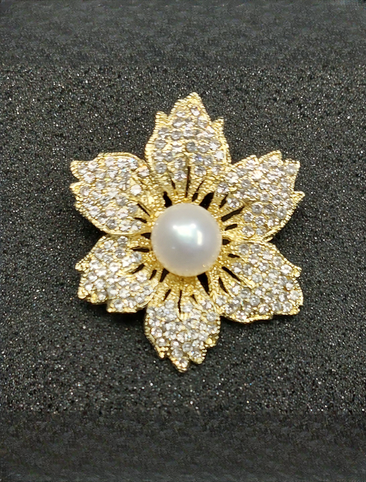 Natural Beauty of Pearl Brooch & Necklace APJ-003