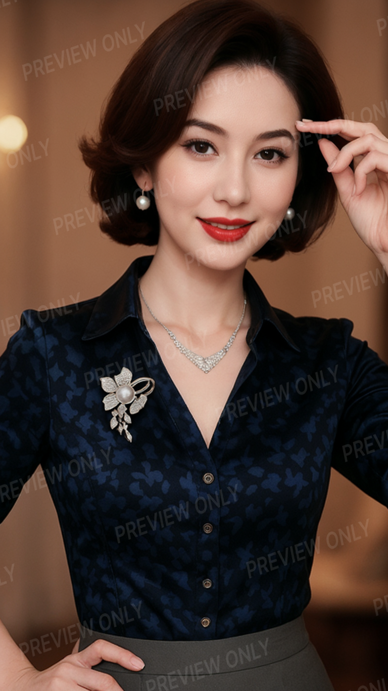 Natural Beauty of Pearl Brooch APJ-001