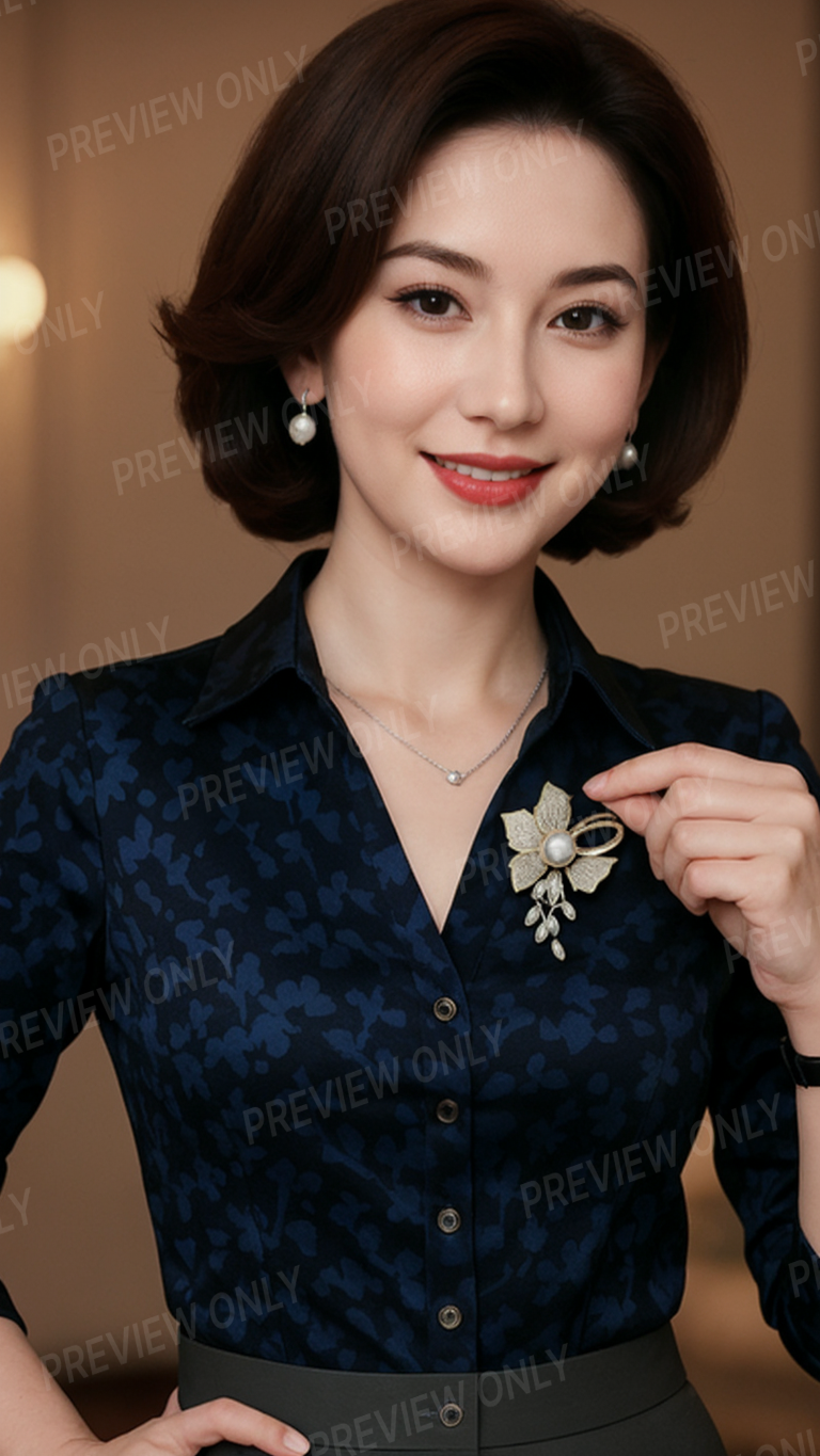 Natural Beauty of Pearl Brooch APJ-001